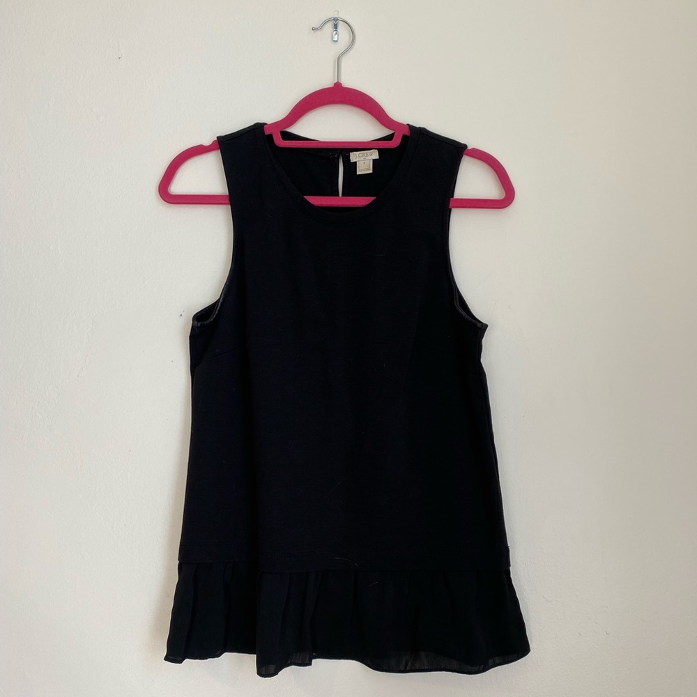 J. Crew Tank with Sheer Trim
